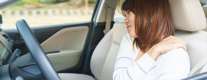 auto accident injury patient in need of shoulder pain treatment in Wilmington