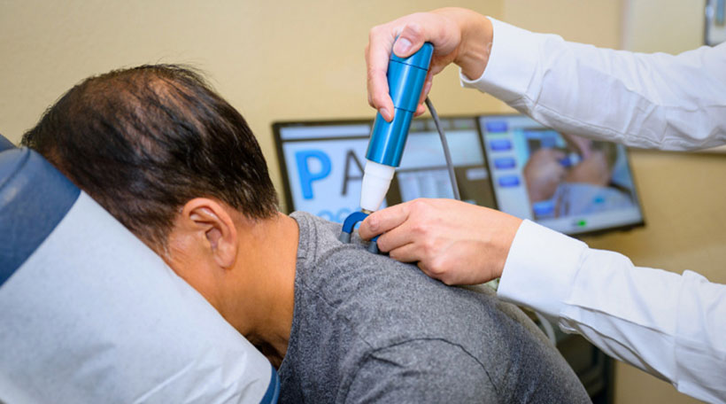 patient receiving pro adjuster technique in Wilmington for auto accident injury relief